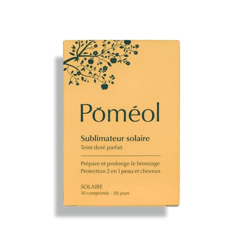 Complément alimentaire Préparation Bronzage | Prépare, Active et Prolonge | Fabrication Française |4 pigments, beta carotene, Collagène, Vitamines E, A, D3, Cuivre| Sublimateur | 30 jours ǀ POMÉOL