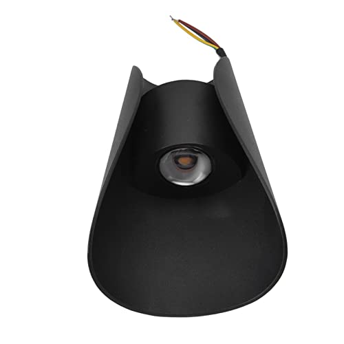 Lámpara de pared LED negra 6W iluminando zonas interiores y exteriores 5