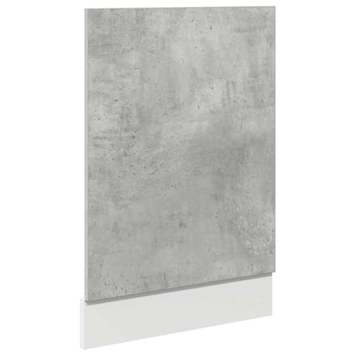 Tomostar Façade de Porte LaveVaisselle Panneau Accessoire pour Lave-Vaisselle Cuisine Lyon Gris béton 45x3x67 cm