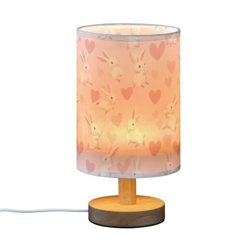Lámpara de mesa infantil con conejo blanco lindo miniatura 2