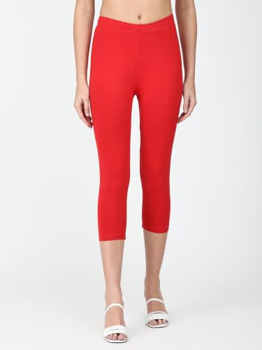 Image of Robinbosky Premium Stretchable Cotton Capri Legging for Women | Suitable for Formal wear & Casual wear | High-End Elastic Makes. The Leggings Squat Proof and Durable for Travel, Yoga, & Workout.