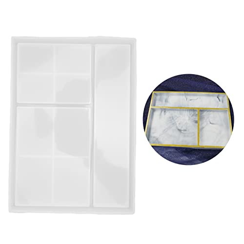 Image of Silicone Storage Box, DIY Tray, Multi Grid Jewelry Box, Reusable Multi Grid Jewelry Box, Cosmetics Storage Box for Makeup