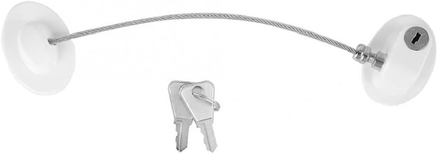 Stainless Steel Safety Lock Window Refrigerator Opens Safety Cable Door Lock Safety Protector (Color : OneColor) (OneColor)