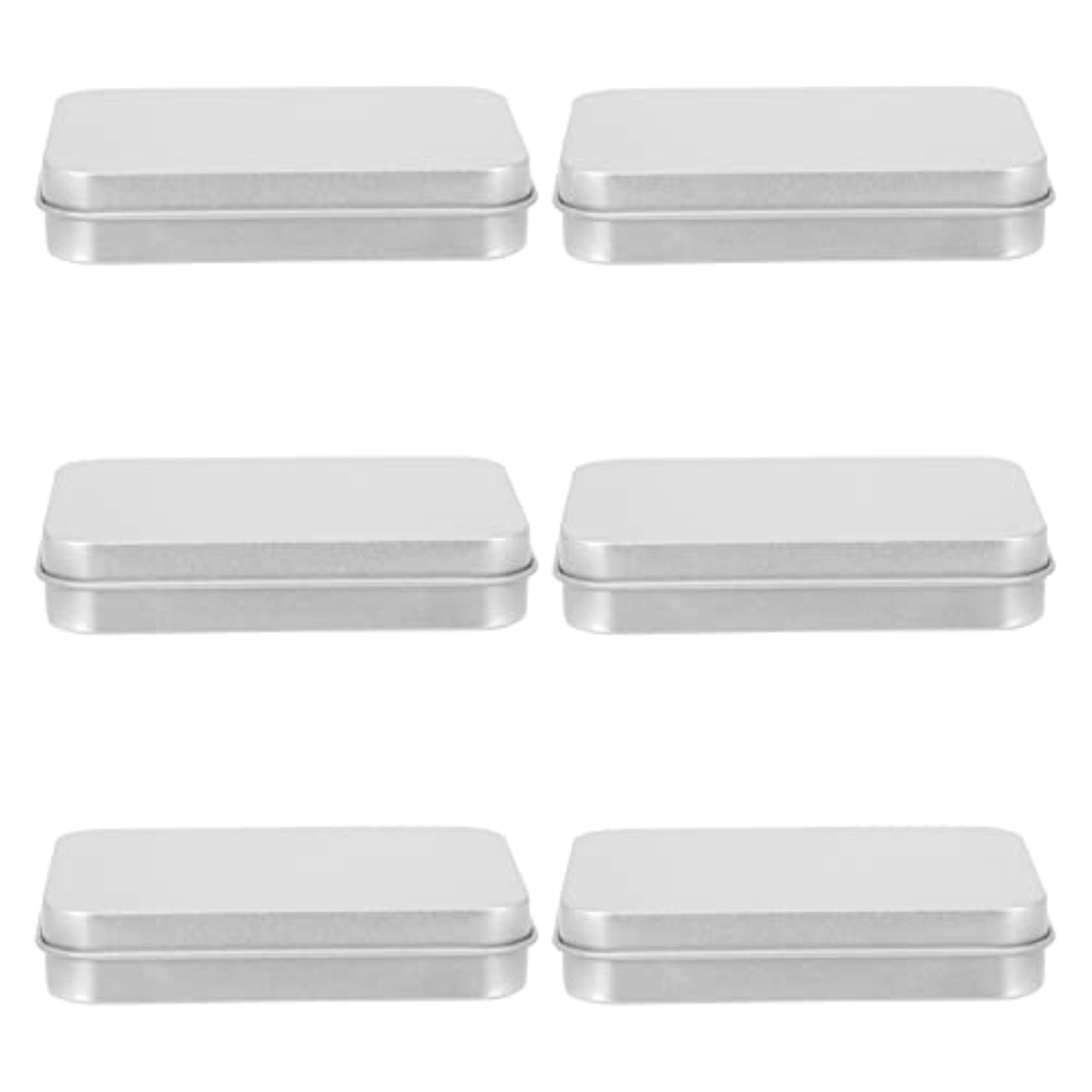 Rectangular Metal Empty Storage Tins Set