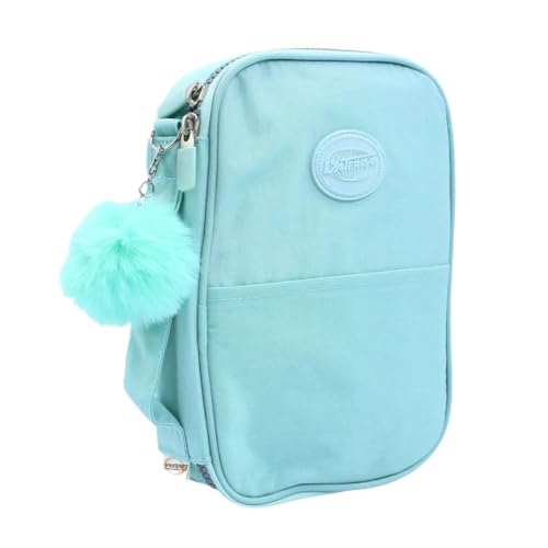 Estojo Escolar Verde Claro Pompom Organização Completa Fofo Volta as Aulas Tendência Menina Menino