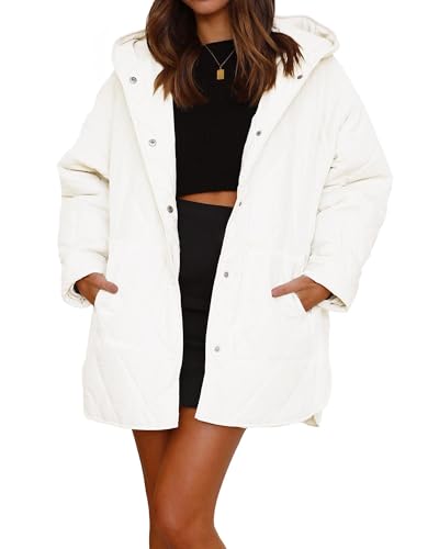 Long Jackets for Women Lightweight Warm Winter Coats for Women Diamond Quilted Hooded Puffer Jacket with Pockets