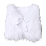 Infant ClothesWinter Warm Waistcoat Gilet Outerwear Toddler Baby Girl Faux Fur Vest Coat (White, 6-12 Months)