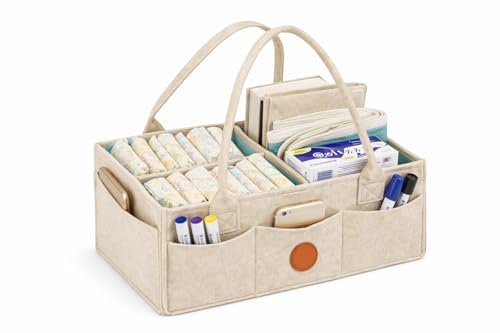Mala Organizadora de Fralda de bebê, bolsa suporte para fraldas vários compartimentos externos, separador multifuncional portátil, cesto de lenços para armazenar berçário mãe criança recém-nascido
