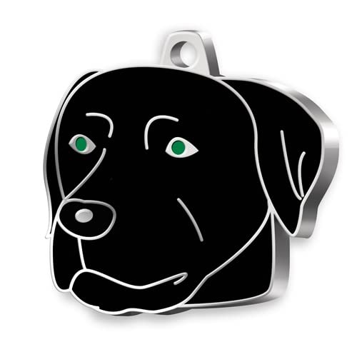 Labrador Retriever 24K Gold Plated - Silver Plated Dog Personalized Dog Tag - Labrador Retriever Name Tag - Customized Pet Tags - Dog Name Id Tag For Dog- Engraved Dog Tag (Silver Plated White) #TOP6