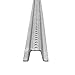 Tapco 054-00020 Steel U-Channel Sign Post, 6' Length, Galvanized