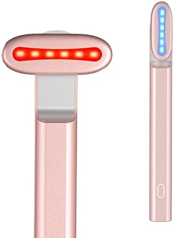 Laduora 5-in-1 Dual Color Facial Wand Single Kit for Face and Neck | Microcurrent Facial Device for Anti-Aging | Advanced Skincare Tool to Lift and Firm Skin. (Rose Pink)