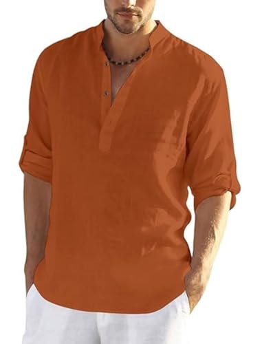 Image of Men's Kurta || Chinese Collar Long Sleeves || Straight Hip Length Kurtas || Short Kurta for Men || for Festival || Function || Occasion Wear Fancy Kurta for || Best Gifts for Men