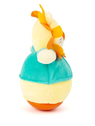Small Foot Roly Poly Löwe, Stehauffigur aus Plüsch zum Greifen und Fühlen, Lernspielzeug für Baby und Kleinkind, 11426