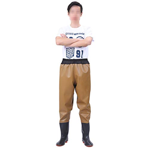 Chest Waders Fishing Chest Waders Mens Womens Breathable Belt PVC Waterproof Hunting Bootfoot for All Water Sports (D 38)