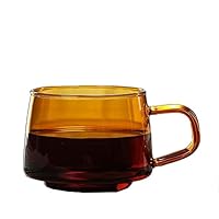 アンバーグラス六角形コーヒーカップセット アンバーグラス六角形コーヒーカップセット アンバーグラス六