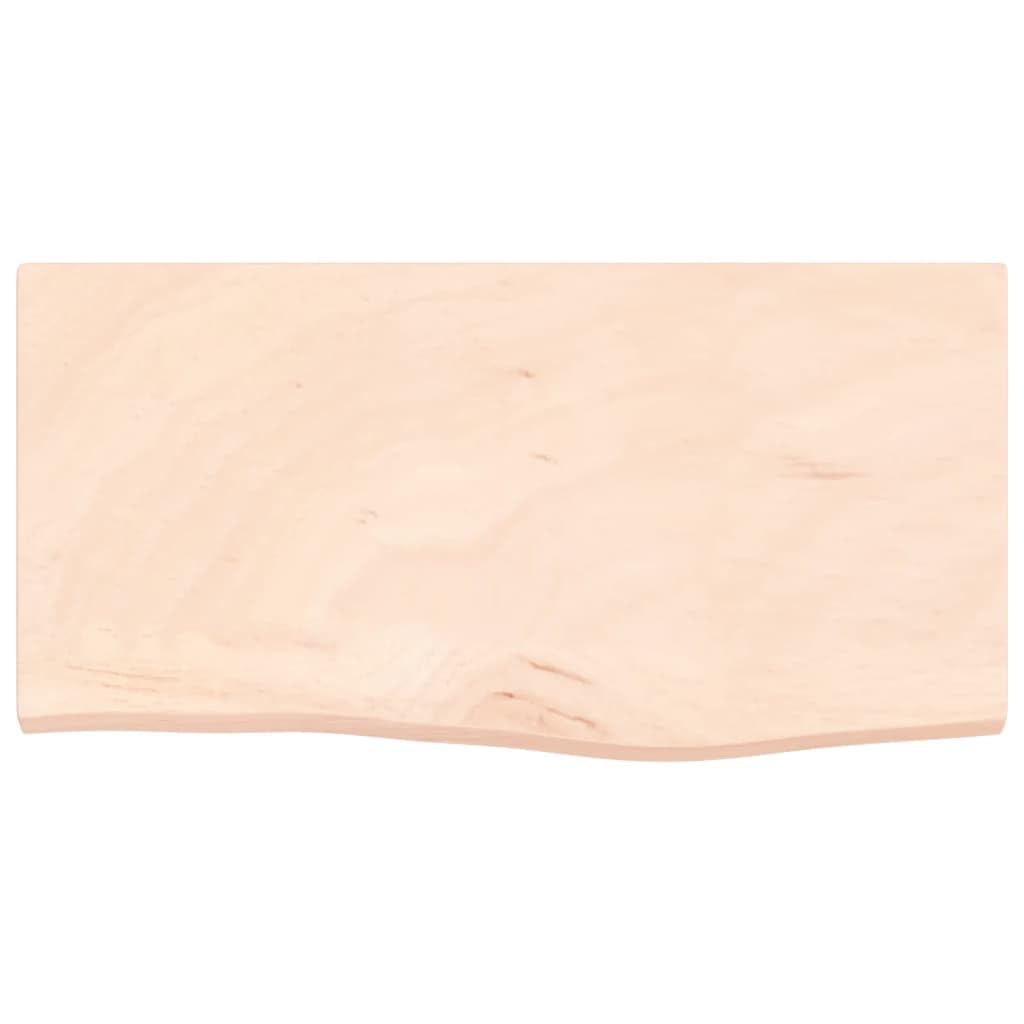 Estantería de pared de madera maciza de roble 60 x 30 x (2-4) cm sin tratar con borde natural, estantería flotante para baño, salón, oficina, versátil y resistente