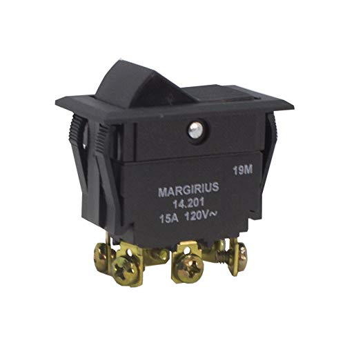 Chave 14201 Interruptor Tecla Bipolar Liga/Liga 15A 2 Posições Fixa Margirius