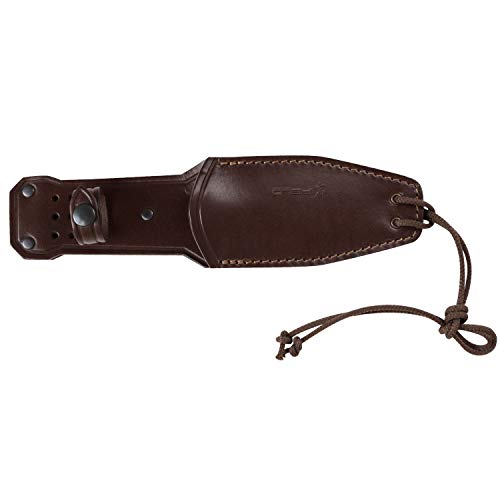 Ifield Hunting Knife Workout El29107, 4.9 Inch Mova Blade Satin Finish, With Brown Leather Sheath, Camping Tool For Fishing, Hunting, Sport Activity #TOP2
