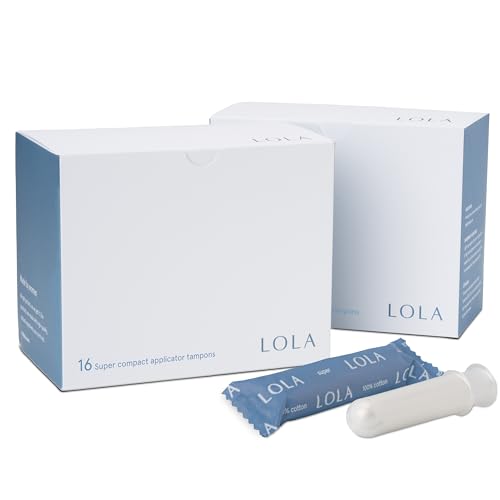 LOLA Super Organic Cotton Tampons 32 Count - Super Non-Toxic Tampons Period Feminine Hygiene Products HSA FSA Approved Products Feminine Care