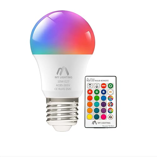 Image of 10W E27 ECO Series Color Changing Light Bulb Dimmable LED Light Bulb with Remote Control RGB + Warm White 3000K 16 Colors + 4 Modes with Memory Function for Home Decor and Mood Lighting