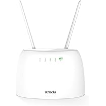 Tenda 4G06 4G LTE Cat4 Wireless Router 300Mbps, WiFi Router with SIM, 2 Antenne Rimovibili, porta LAN, WAN, 4G SIM Modem, Plug & Play – Nessuna configurazione