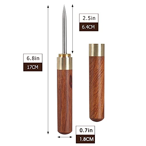 Stainless Steel Ice Pick With Wooden Handle And Sheath Kitchen Tool (Brown) #TOP1