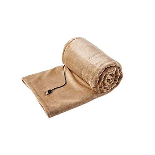 Zzmop Manta Eléctrica Portátil Almohadilla Térmica USB,Chal de Franela con Calefacción,Calentamiento Rápido,Lavable a Máquina,80x140cm,para Exteriores,Hogar,Oficina Cover