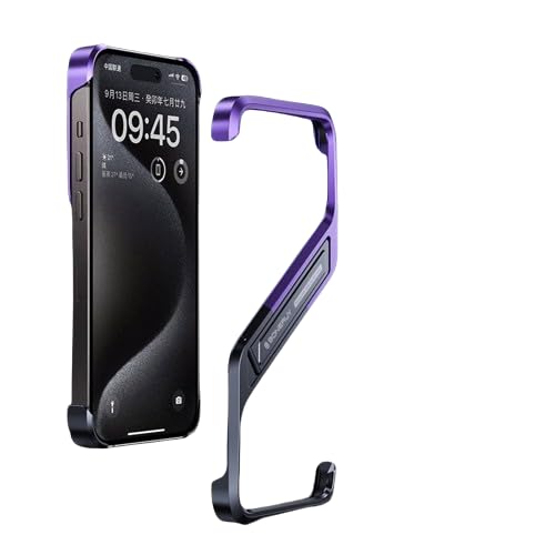 MILLION CASES® Back Cover Case for iPhone 14 Pro Soft Flexible TPU Shockproof Protective Ultra-Thin Metal Bumper Case(Purple) (B0DF26C4W4) Amazon Price History, Amazon Price Tracker