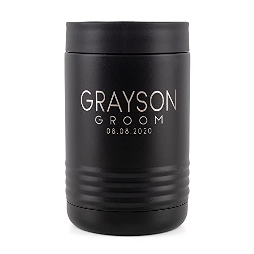 Custom Stainless Steel Can Cooler for Groomsmen
