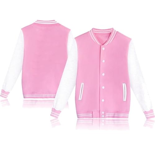 Kids Baseball Jacket Long Sleeve Letterman Varsity Jackets for Boys and Girls Quick-Dry Zipper Coat3