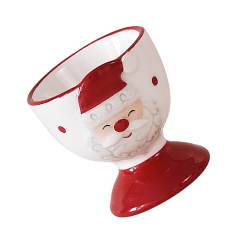 Ceramic Santa/Deer Eggs Holder Cup Small Wine Cup Holiday Drinkware Breakfast Tabletop Accessory Kitchen Accessories