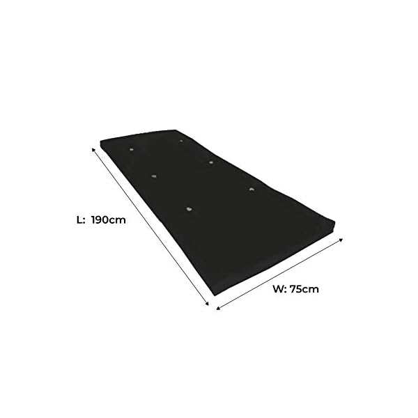 Matching Bedrooms Futon Foldable Mattress | Folding Guest Bed Sleepover Roll Out Pad | Soft Cotton | Non Slip Bottom | Hypoallergenic | Back and Neck Support - Image 3