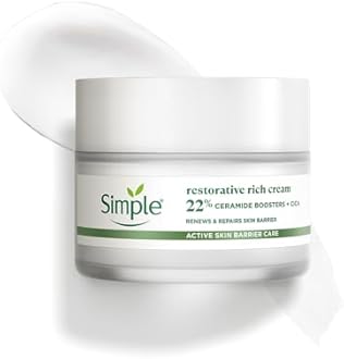 Simple Barrier Care Restorative Rich Cream 40g | With 22% Ceramide Boosters & Cica | Renews And Repairs The Skin Barrier | For Dry, Sensitive Skin