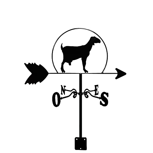 Wetterfahnen Silhouette Edelstahl-Wetterfahnen-Messwerkzeuge Wetterhahn Windrichtungsanzeiger für Gärten im Freien,Häuser,Terrassen,Rasen (Farbe: Hound)
