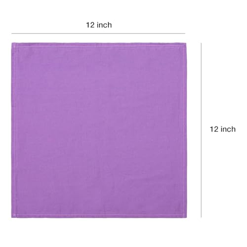 Image of 100% Cotton Dinner Napkins 12x12 Inch, Soft & Durable, Reusable Cloth Napkins for Dining, Events, and Everyday Use (Lavender, Set of 50 (12x12))