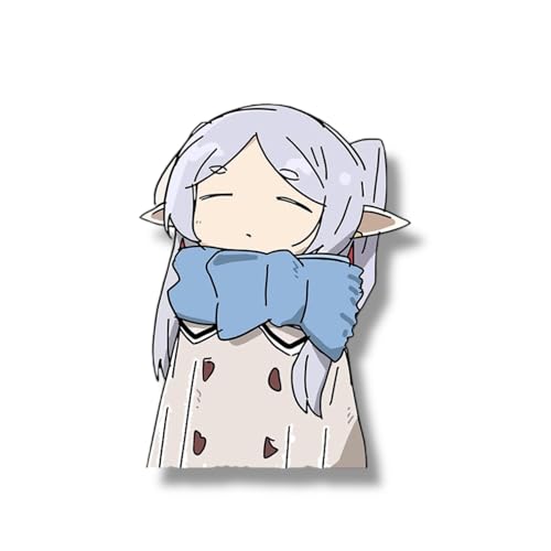 Frieren Anime Car Sticker Waterproof Vinyl Decal Featuring Frieren from Frieren: Beyond Journeys End Ideal for Cars Laptops and More Anime Girl Aesthetic (Cute)