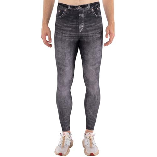 Kapow Meggings Leggings originales para hombre, Dark Denim Dave, Medium