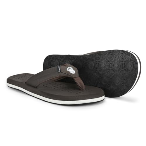 Image of Ortho + Rest Men's Flip Flops, Slippers For Men Daily Use | Soft Cushioned, Anti Skid, Lightweight Casual Chappal, Orthopedic Diabetic Comfortable Footwear, Breathable Cushion Flipflops