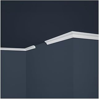 Corniche de Plafond Décorative - Modèle raffiné - Polystyrène - 200x2,2x2,2 cm