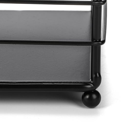 image for Noamus Metal Magazine Rack, Newspaper Book Tablet Storage Basket, File