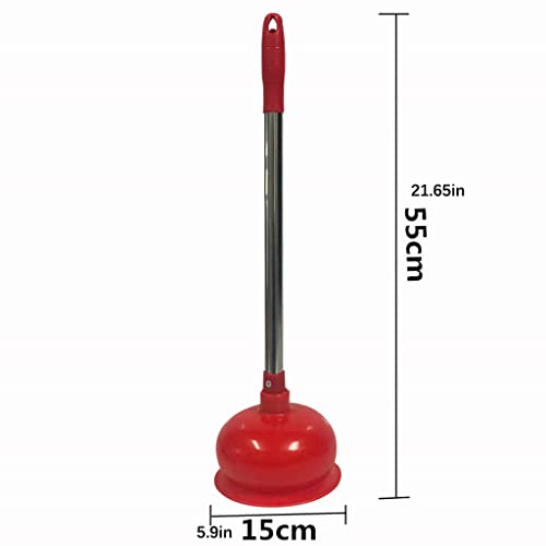 EndyAk roestvrijstalen toiletplunjer met lange handgreep: ontstopt afvoeren met kracht - Image 5