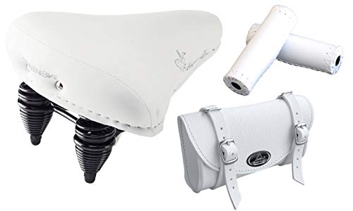 Tris Montegrappa: sillín original Laguna MOD 100 + bolsa MOD. 0016 + par de puños