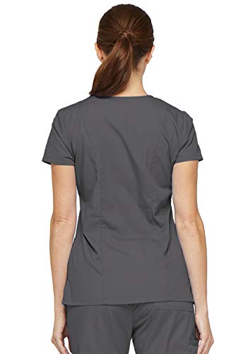 Image of Dickies Women's Jr. Fit V-Neck Scrub Top Multiple Patch Pockets