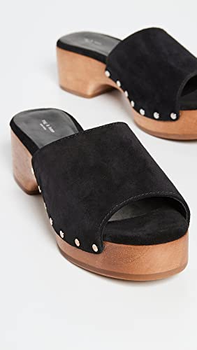 Rag & Bone Women's Mara Clog Slides, Blksd, Black, 6 Medium Us #TOP3