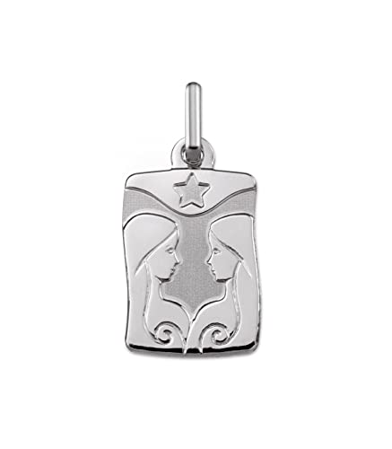 Médaille Zodiaque Argent Gémeaux idée cadeau anniversaire femme