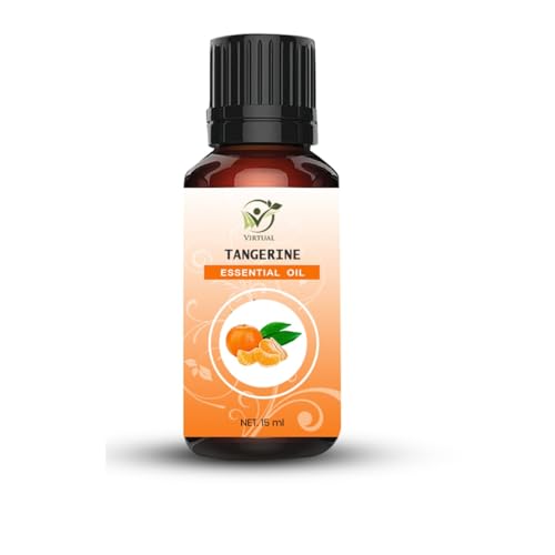 Image of VIRTUAL Tangerine Essential Oil 15ml Pure Aromatherapy Essential Oil for Diffuser Massage Spa Relaxation Home Fragrance and Wellness