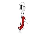 PANDORA Stiletto Dangle Charm, Sterling Silver & Red Enamel 792154EN09