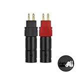 HFHYDZSW HiFi Upgrade Plug Earphone Pin Connectors Copper Gold Plated DIY Headphone Jack HD650 HD600 HD580 HD25 HD414 HD430 Headset Cable(1pair,Black)