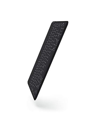 Logitech Keys-To-Go Tastiera Wireless Bluetooth per Iphone, Ipad, Smartphone, Tablet, ‎Android, Windows, Apple Tv, Sottile, Leggera, Tasti Scelta Rapida, Layout Italiano ‎Qwerty, Nero (Ricondizionato)