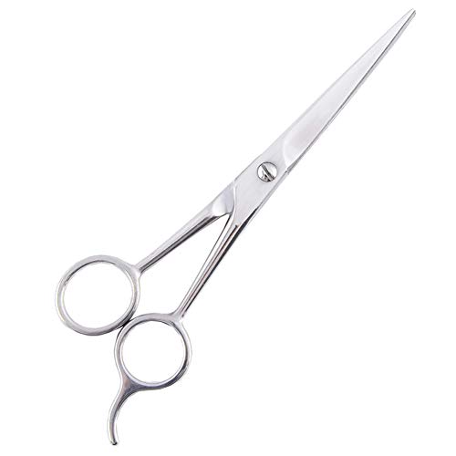 SportsWell Hair Scissors Stainless Steel Salon Barber Shear Haircut Scissor Hairdressing Hair Trimming (6.5",Silver)